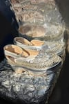 Buy_Chal Jooti_Silver Aaina Mahal Designer Wedding Sneakers _Online_at_Aza_Fashions