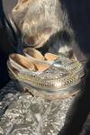 Shop_Chal Jooti_Silver Aaina Mahal Designer Wedding Sneakers _Online_at_Aza_Fashions