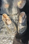 Buy_Chal Jooti_Silver Aaina Mahal Designer Wedding Sneakers _at_Aza_Fashions