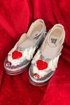 Chal Jooti_Silver Lovestruck Designer Wedding Sneakers _at_Aza_Fashions