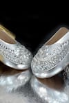 Chal Jooti_Silver Luxury Embellished Wedding Sneakers _Online_at_Aza_Fashions