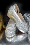 Shop_Chal Jooti_Silver Luxury Embellished Wedding Sneakers _at_Aza_Fashions