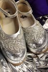 Chal Jooti_Silver Starlit Shimmer Wedding Sneakers _Online_at_Aza_Fashions