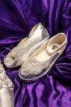 Buy_Chal Jooti_Silver Starlit Shimmer Wedding Sneakers _Online_at_Aza_Fashions