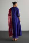 Shop_RI.Ritu Kumar_Purple , Chanderi, Organza Embroidery Designer Alaknanda Kurta Set _at_Aza_Fashions