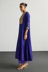 Buy_RI.Ritu Kumar_Purple , Chanderi, Organza Embroidery Designer Alaknanda Kurta Set _Online_at_Aza_Fashions