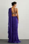 Shop_RI.Ritu Kumar_Purple Viscose, Silk Embroidery, Sequins Round Designer Drape Saree With Blouse _at_Aza_Fashions