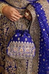 Shop_RI.Ritu Kumar_Purple , Organza Sequins, Embroidery Round Neck Gold Lehenga Set _Online_at_Aza_Fashions