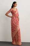 Shop_RI.Ritu Kumar_Fuchsia Silk, Crepe Embroidery Designer Kulah Print Saree _Online_at_Aza_Fashions