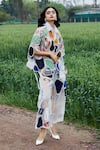 Buy_She'll_Multi Color Organza, Satin Embroidery, Applique Multicolor Shirt And Skirt Set _at_Aza_Fashions