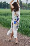 Shop_She'll_Multi Color Organza Round Neck Multicolor Designer Dress _at_Aza_Fashions