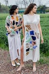 Buy_She'll_Multi Color Organza Round Neck Multicolor Designer Dress 