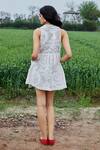 Shop_She'll_Ivory Tassels V-neck Self Jacquard Mini Dress _at_Aza_Fashions
