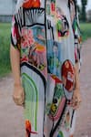 Buy_She'll_Chiffon Round Neck Multicolor Kaftan _Online_at_Aza_Fashions