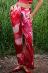 Shop_She'll_Pink Satin Bandeau Neck Bralette And Pant Set _Online_at_Aza_Fashions