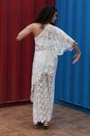 Shop_She'll_Ivory Asymmetric Floral Top And Pants _at_Aza_Fashions