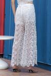 She'll_Ivory Asymmetric Floral Top And Pants _at_Aza_Fashions