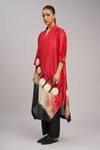 Taika By Poonam Bhagat_Multi Color Linen V-neck Watermelon Printed Tunic _Online_at_Aza_Fashions