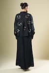 Shop_Afew By Rahul Mishra_Black Embroidery Collared Shirt _at_Aza_Fashions