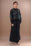 Buy_Afew By Rahul Mishra_Black Embroidery Collared Shirt _at_Aza_Fashions