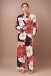Buy_Afew By Rahul Mishra_Multi Color Floral Print Blazer And Trouser Set _at_Aza_Fashions