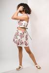 Buy_Rimi Nayak_Pink Polyester, Rayon Collared Hydrangea Printed Crop Top _Online_at_Aza_Fashions