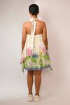 Shop_Rimi Nayak_White Viscose Hydrangea Printed Designer Shorts _at_Aza_Fashions