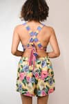 Shop_Rimi Nayak_Multi Color Bemberg, Satin Scoop Neck Multicolour Stripe Bralette _at_Aza_Fashions