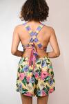 Shop_Rimi Nayak_Multi Color Bemberg, Satin Floral Printed Shorts _at_Aza_Fashions