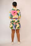 Shop_Rimi Nayak_White Viscose, Crepe Collared Floral Printed Playsuit _at_Aza_Fashions