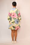 Shop_Rimi Nayak_Multi Color Polyester, Rayon Collared Floral Printed Relaxed Shirt _at_Aza_Fashions