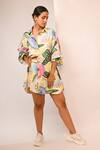 Buy_Rimi Nayak_Multi Color Polyester, Rayon Collared Floral Printed Relaxed Shirt _at_Aza_Fashions