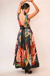 Shop_Rimi Nayak_Multi Color Bemberg, Satin Sequins Multicolour Abstract Floral Skirt _at_Aza_Fashions