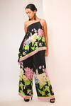 Buy_Rimi Nayak_Multi Color Viscose, Crepe Beads Hydrangea Printed Trousers With Embellishments _at_Aza_Fashions