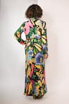 Shop_Rimi Nayak_Black Viscose, Crepe Collared Multicolour Floral Printed Shirt _at_Aza_Fashions
