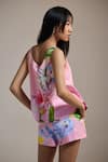 Shop_THE IASO_Pink Scoop Neck Floral Print Tank Top _at_Aza_Fashions