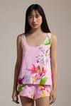 Buy_THE IASO_Pink Botanic Breeze Shorts _Online_at_Aza_Fashions