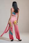 Shop_THE IASO_Pink Square Neck Tropical Bloom Bustier _at_Aza_Fashions