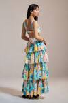 Shop_THE IASO_Yellow Sunburst Garden Tiered Skirt _at_Aza_Fashions