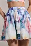 THE IASO_Multi Color Beads Dreamscape Flared Skirt Set _Online_at_Aza_Fashions