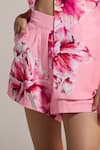 Buy_THE IASO_Pink Floral Print Tropicana Bloom Shorts _Online_at_Aza_Fashions