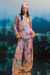 Buy_THE IASO_Pink Organza Pastel Floral Print Pants _at_Aza_Fashions