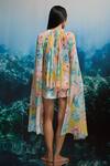 Shop_THE IASO_Yellow Sunset Reef Cape Top _at_Aza_Fashions