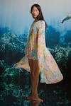 THE IASO_Yellow Bloom Printed Shorts _Online_at_Aza_Fashions