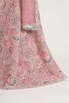 Buy_Minime Organics_Pink Georgette, Net Lace Light Embroidered Lehenga Set _Online_at_Aza_Fashions