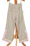 Shop_Minime Organics_Blue Cotton Lace Light Block Printed Kurta And Palazzo Set _Online_at_Aza_Fashions