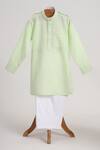 Buy_Minime Organics_Green Cotton Light Kurta And Salwar Set _at_Aza_Fashions