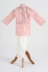 Shop_Minime Organics_Pink Cotton Patterned Kurta And Pyjama Set _at_Aza_Fashions
