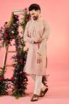 Buy_Kasbah_Pink Georgette Embroidery Chikankari Kurta _at_Aza_Fashions