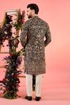 Shop_Kasbah_Multi Color Georgette Embroidery, Sequins Midnight Black Kurta _at_Aza_Fashions